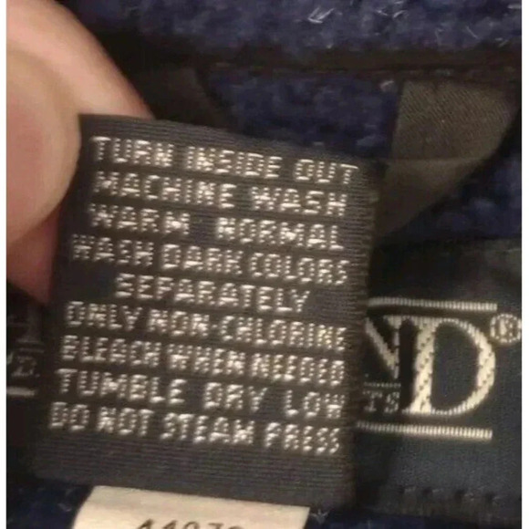 Lands‎ End Deep Pile Fleece Vest Vintage Full Zip Blue Women's XL (18-20) - Picture 4 of 4